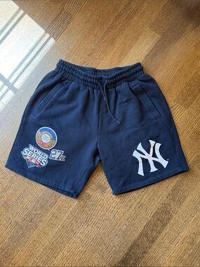 New Era Navy Blue Yankees World Series Athletic Shorts